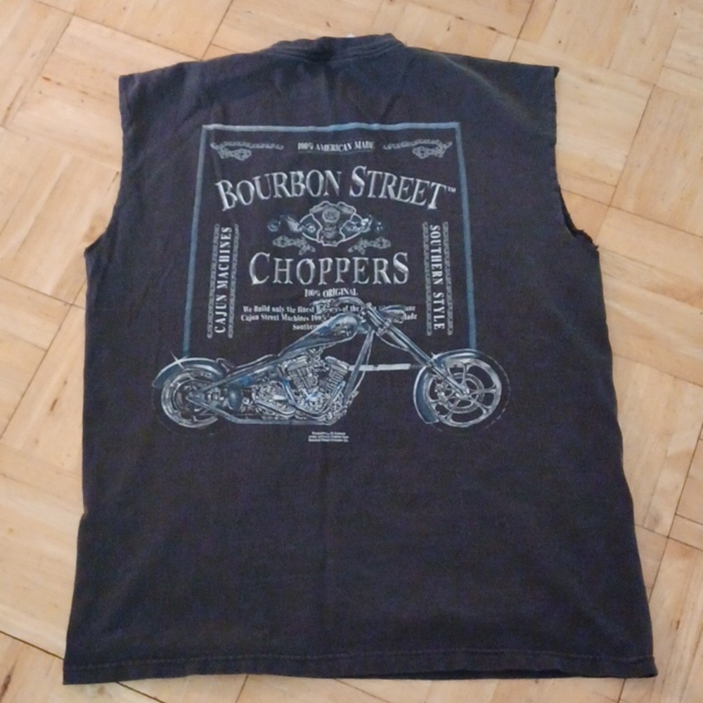 Bourbon Street choppers tee shirt men's size medium  black